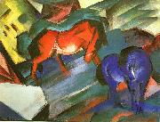 Franz Marc Red and Blue Horse painting